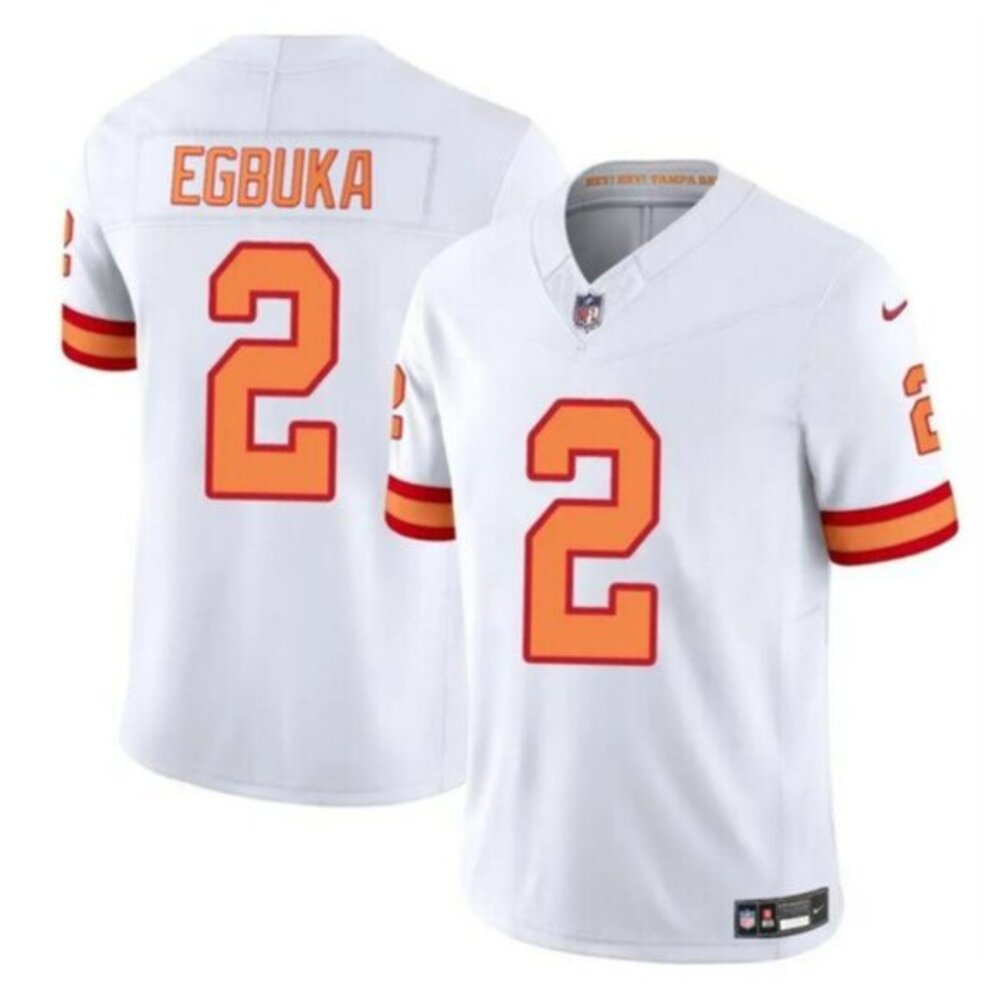 Mens Kids Youths Emeka Egbuka White Stitched Jersey Vapor